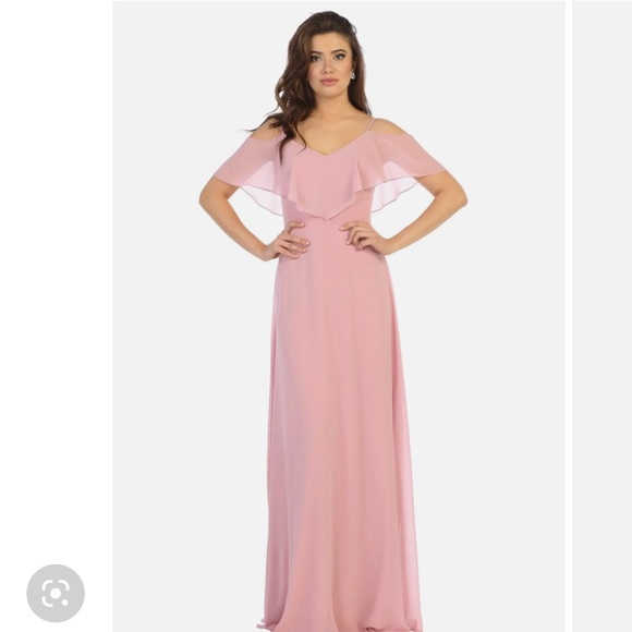 Eva Dusty Rose Bridesmaid Dress Style 3263 | Size Large - Picture 1 of 10